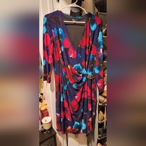 Anne Klein Vibrant Floral Midi Dress